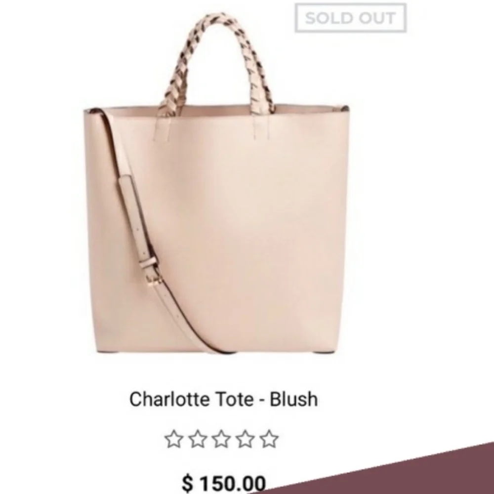 Jules Kae vegan leather blush Charlotte tote